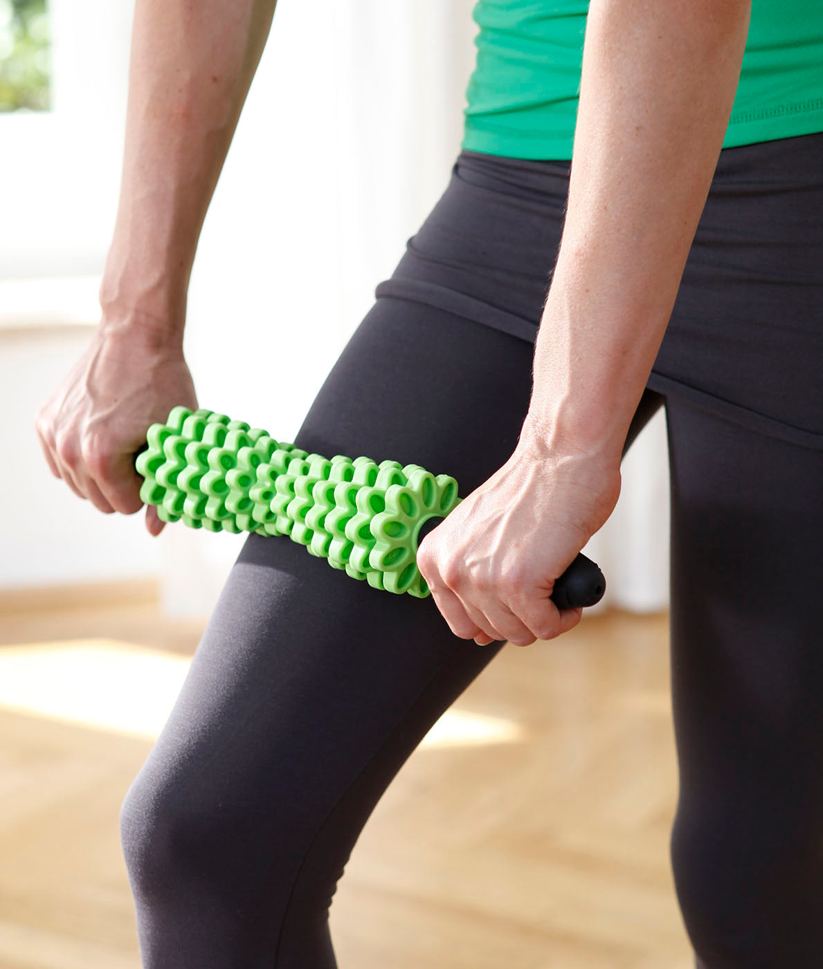 Faszienroller / Massageroller green flower - YOGISHOP