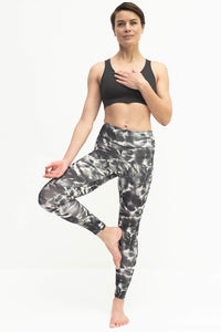 Yoga-Leggings Ganga 7/8 - elements, black - YOGISHOP