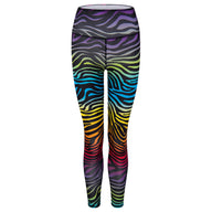 Yoga-Leggings Ganga 7/8 zebra - rainbow - YOGISHOP