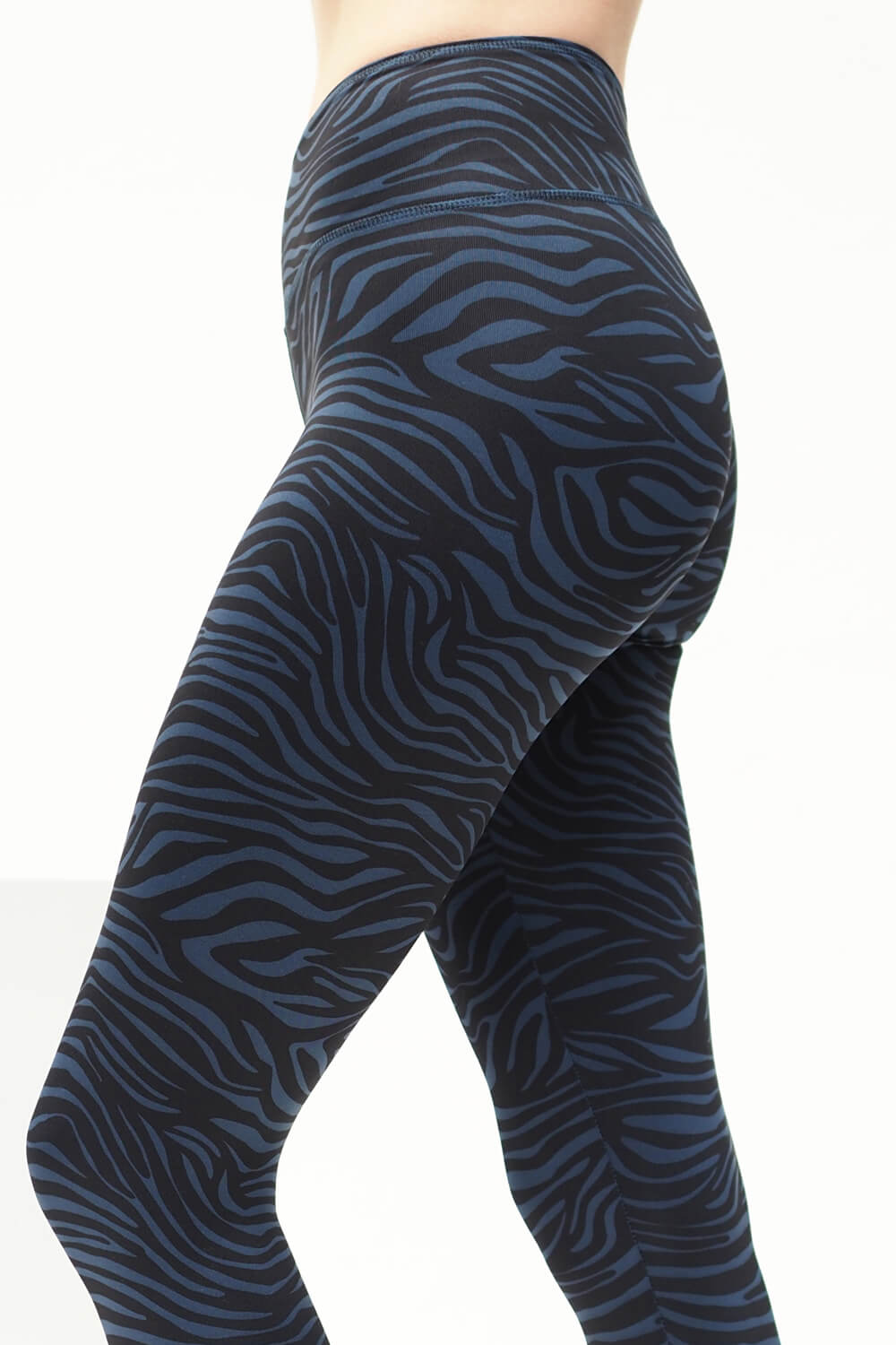 Yoga-Leggings Ganga 7/8 - zebra blue - YOGISHOP