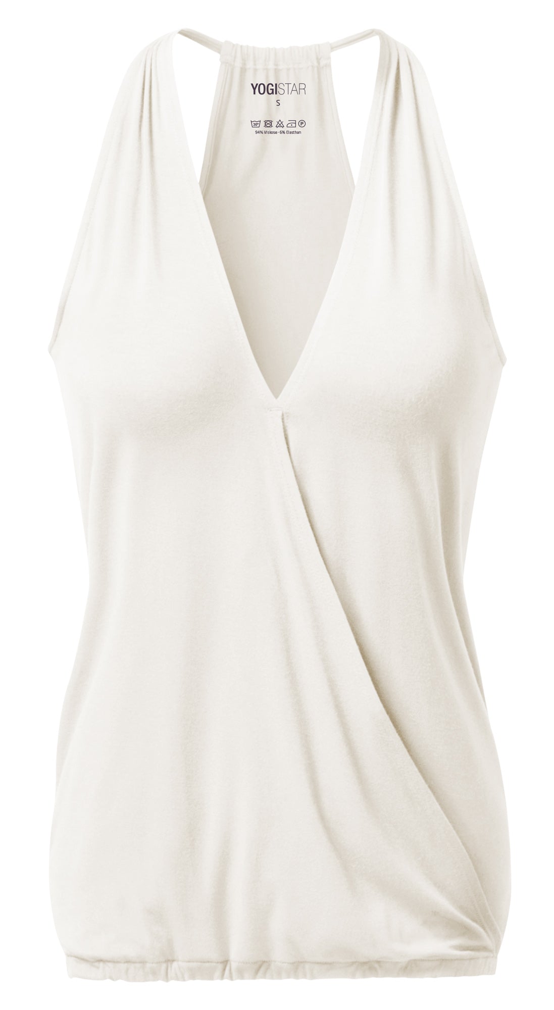 Yoga-Racerback V-Neck "ala" - ivory - YOGISHOP