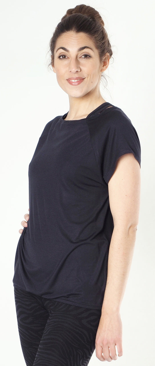 Yoga-T-Shirt "Jiva Tee" - anthracite - YOGISHOP