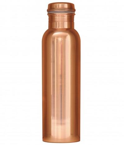 Copper bottle shiny, 0,9 l 
