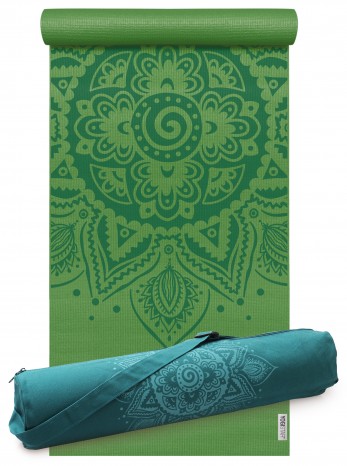Yoga Set Starter Edition - spiral mandala (yoga mat + yoga bag) kiwi