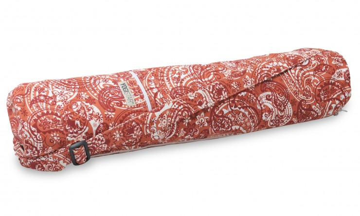 Yoga bag yogibag® basic - zip - cotton - art collection - 65 cm - paisley orange-red 