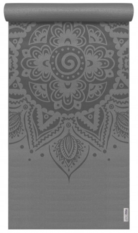 Yoga mat yogimat® basic - art collection - spiral mandala graphit