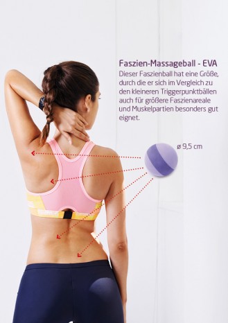 YOGISTAR.COM | Faszien-Massageball - flieder-violett - EVA - 9cm |  Yoga-Zubehör, Yogamatten und Yoga